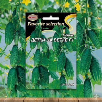 Насіння Огірок ДЕТКИ НА ВЕТКЕ F1 ( 3г) | Огірок комахозапильний  PPN_11372 фото