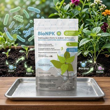Добриво BioNPK 1 л | Покращувач ґрунту та живлення рослин на основі корисних бактерій PPN_11607 фото